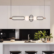 Lustra LED Suspendata LM551/5BK, 27W, Lumina 3000/4000/6000K, Negru, Inaltime Reglabila