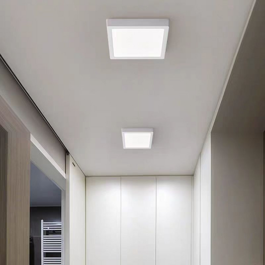 Plafoniera LED de Tavan Patrata, 36W, 22x22cm, Lumina Rece, 6000K, Alb