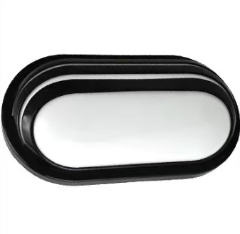 Aplica LED de Exterior AX322/214BK, 12W, Lumina Calda 3000K, IP65, Negru si Alb