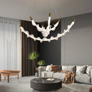 Lustra LED Suspendata Acril LT760/3GD, 28W, Lumina Calda/Neutra/Rece 3000/4000/6000K, Alb, Inaltime Reglabila, Metal si Acril