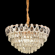 Candelabru Cristal CC5122/500GD 9xE14, Diametru 50cm, Auriu Lucios, Inaltime Reglabila