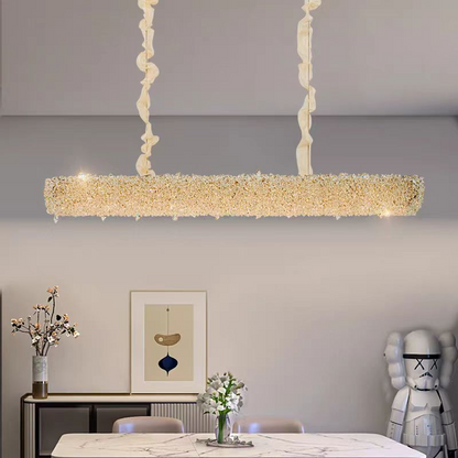 Candelabru Cristal, PRAGA Imperio, 35W, 96cm, Lumina Rece/Calda/Neutra, Auriu, Inaltime Reglabila