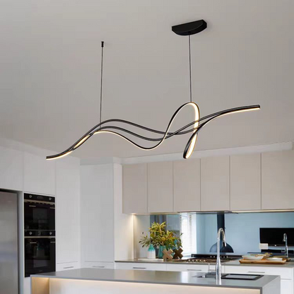 Lustra LED suspendata cu telecomanda LIBRE, 42W, lumina Rece/Calda/Neutra, Dimabila, Negru, Inaltime Reglabila