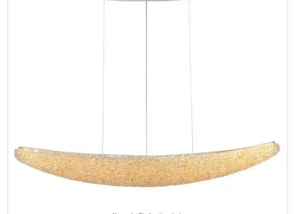 Candelabru Modern cu Cristal, PRAGA, 31W, Lungime 80 cm, Auriu, Inaltime reglabila