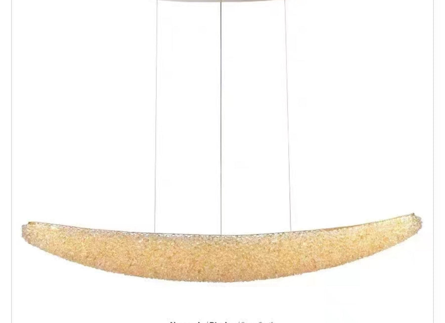 Candelabru Modern cu Cristal, PRAGA, 31W, Lungime 80 cm, Auriu, Inaltime reglabila