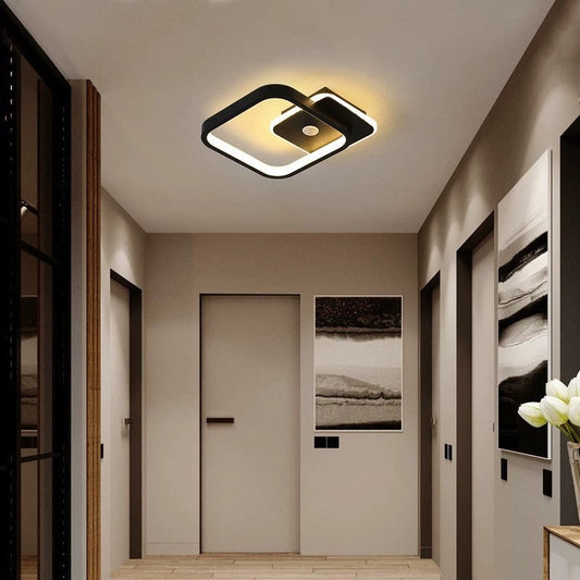 Lustra LED cu Senzor Miscare PS510BK, 15W, lumina Rece/Calda/Neutra 3000K/4000K/6000K, Metal si Acril