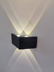 Aplica LED AX230, Exterior, 4 Surse, 4W, Negru, 3000K