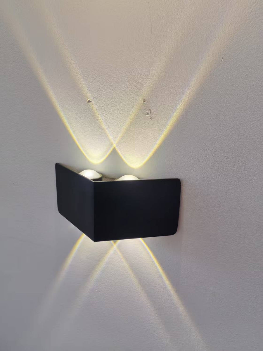 Aplica LED AX230, Exterior, 4 Surse, 4W, Negru, 3000K