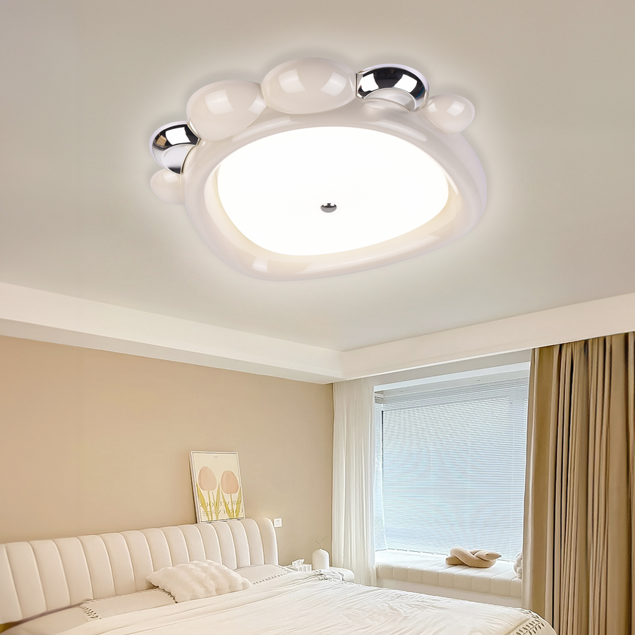 Lustră LED 8057WH, 41W, Acril Alb, Lumina 3000K/4000K/6000K
