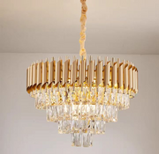 Candelabru Cristal VERSAILLES Magno 8x E14, Diametru 60cm, Auriu, Inaltime Reglabila