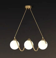 Lustra LOFT Haven, 3x G9, Alb Auriu, Metal, Inaltime Reglabila, Modern
