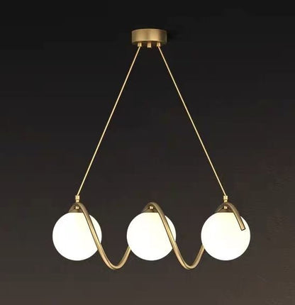 Lustra LOFT Haven, 3x G9, Alb Auriu, Metal, Inaltime Reglabila, Modern
