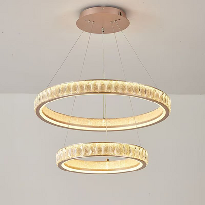 Candelabru Cristal, KENSINGTON Magno, 111W, Auriu, 2 elemente, Inaltime reglabila, Lumina Calda/Rece/Neutra