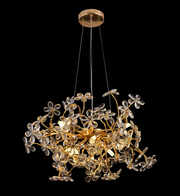 Candelabru Cristal CM325/800GD, 12xG9, Crom si Cristale , D75cm, Inaltime Reglabila