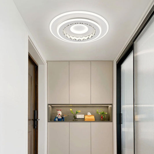 Lustra LED DOLIANA 70W, Diametru 40cm, lumina Rece/Calda/Neutra, Alb