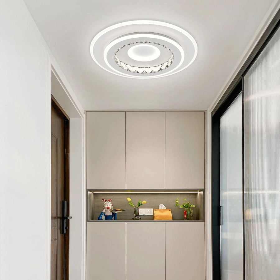 Lustra LED DOLIANA 70W, Diametru 50cm, lumina Rece/Calda/Neutra, Alb