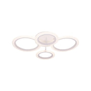 Lustra LED cu telecomanda  BETTY 43W, 4 Cercuri, lumina Rece/Calda/Neutra, Dimabila, Alb