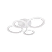 Lustra LED cu telecomanda  BETTY 43W, 4 Cercuri, lumina Rece/Calda/Neutra, Dimabila, Alb