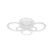 Lustra LED cu telecomanda BETTY 82W, 6 Cercuri, lumina Rece/Calda/Neutra, Dimabila, Alb