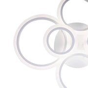 Lustra LED cu telecomanda BETTY 82W, 6 Cercuri, lumina Rece/Calda/Neutra, Dimabila, Alb