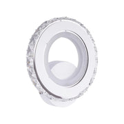 Aplica LED Borandis 16W, Alb cu Crom, Acril si Cristal , Lumina Rece/Calda/Neutra