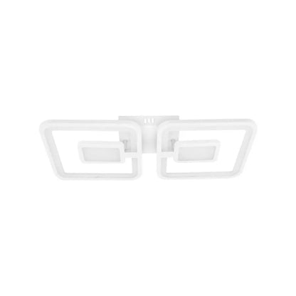 Lustra LED cu telecomanda  FELIX 28W, 2 Patrate, lumina Rece/Calda/Neutra, Dimabila, Alb