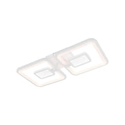 Lustra LED cu telecomanda  FELIX 28W, 2 Patrate, lumina Rece/Calda/Neutra, Dimabila, Alb