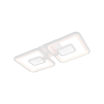 Lustra LED cu telecomanda  FELIX 28W, 2 Patrate, lumina Rece/Calda/Neutra, Dimabila, Alb