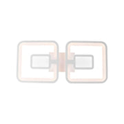 Lustra LED cu telecomanda  FELIX 28W, 2 Patrate, lumina Rece/Calda/Neutra, Dimabila, Alb