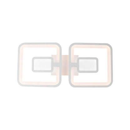 Lustra LED cu telecomanda  FELIX 28W, 2 Patrate, lumina Rece/Calda/Neutra, Dimabila, Alb