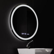 Oglinda LED Rotunda, Diametru 50cm, Celeste MotionGlow Marcello, Sistem Dezaburire, Ceas & Termometru, Dimabila, Lumina Calda Neutra Rece 3000K/4000K/6000K
