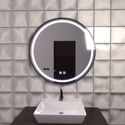 Oglinda LED Rotunda 60cm, Lucea Touch, Sistem Dezaburire, Dimabila