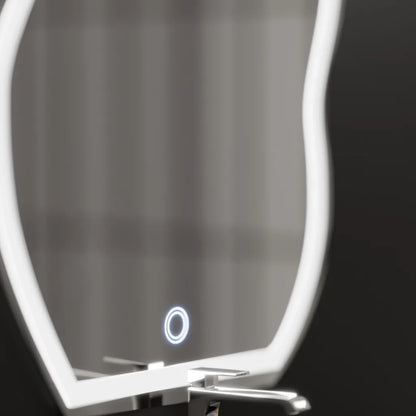 Oglinda LED Organica 50x70cm, Forma Touch, Sistem Dezaburire, Dimabila