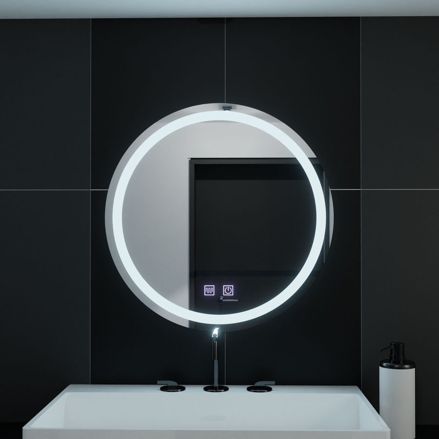 Oglinda LED Rotunda 50cm Lucea Touch Sistem Dezaburire