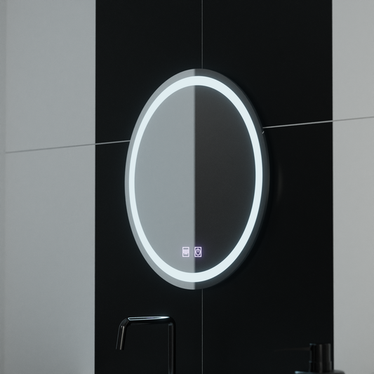 Oglinda LED Rotunda 50cm Lucea Touch Sistem Dezaburire