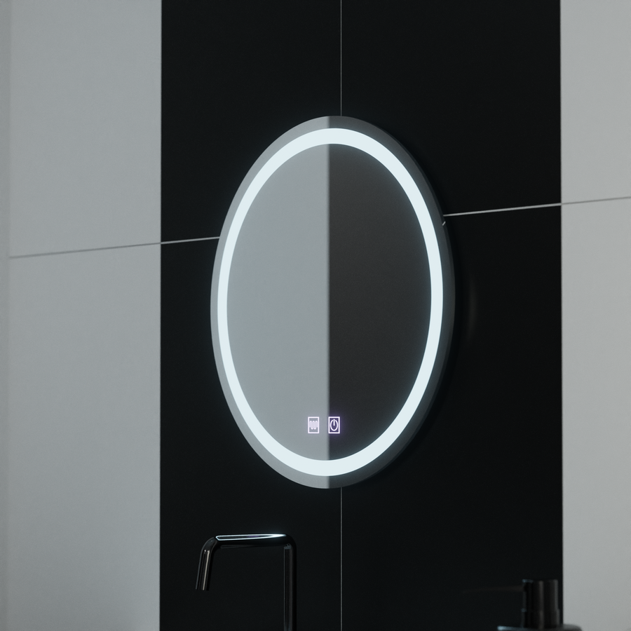 Oglinda LED Rotunda 50cm Lucea Touch Sistem Dezaburire
