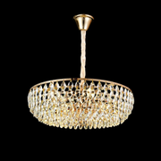 Candelabru Cristal CC1677/600GD, 12xE14, Auriu Lucios, Inaltime Reglabila, Metal si Cristal