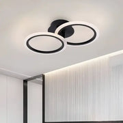 Lustra LED cu telecomanda BETTY 27W, 2 Cercuri, lumina Rece/Calda/Neutra, Dimabila, Negru