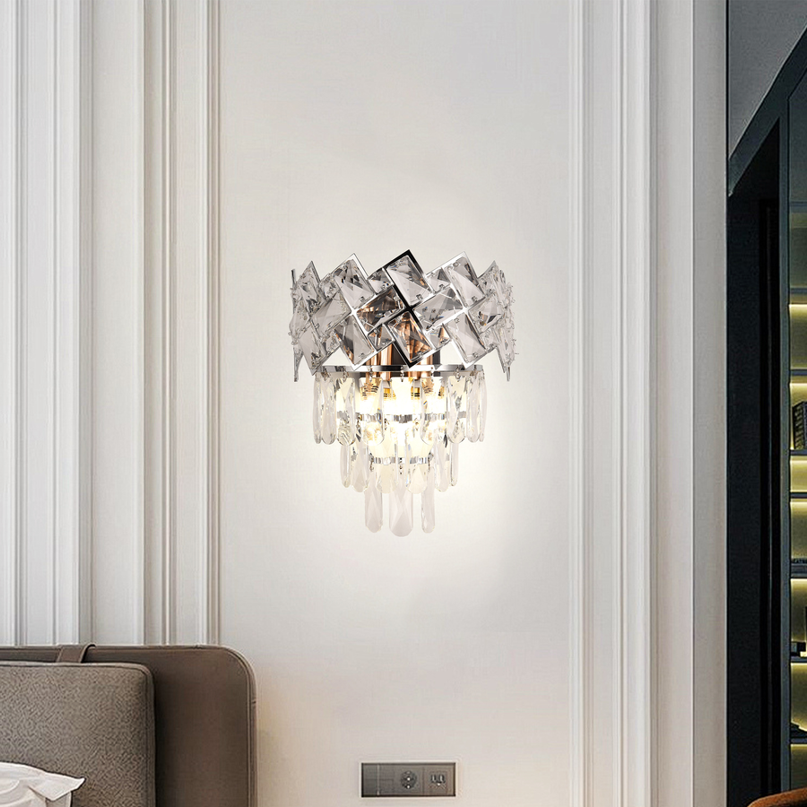 Aplica Cristal WINDSOR, 2x E14, Crom Lucios