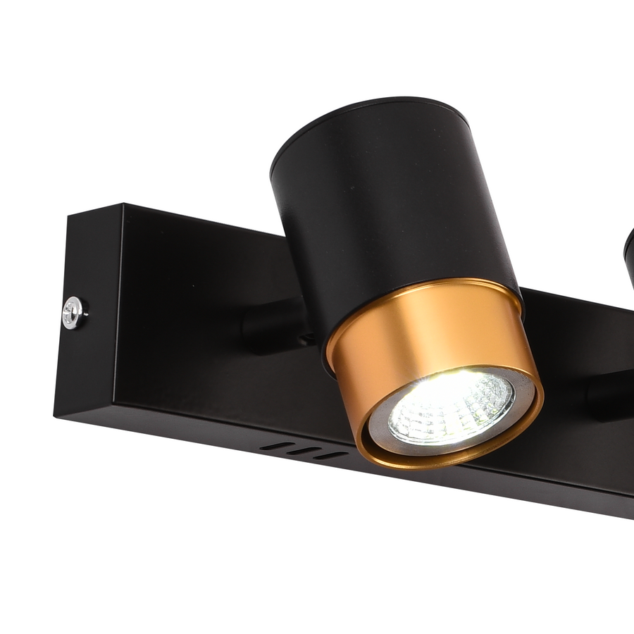 Proiector LED cu 4xGU10 Proiectoare, Auriu, Metal și Acril