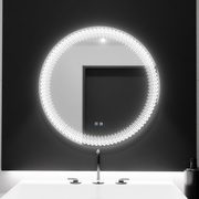 Oglinda LED Rotunda, 60cm, Corona Touch, Sistem Dezaburire, Dimabila