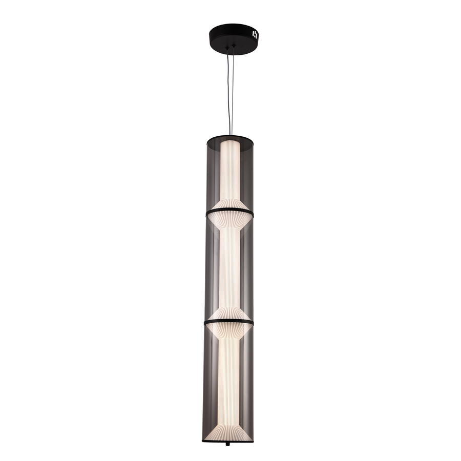 Lustra LED Suspendata cu Telecomanda 78W, LM511/3BK, Inaltime Reglabila, Lumina Calda/Rece/Neutra, Alb, Metal