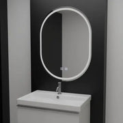 Oglinda LED Ovala, 60x80cm, Velara Touch, Sistem Dezaburire, Dimabila