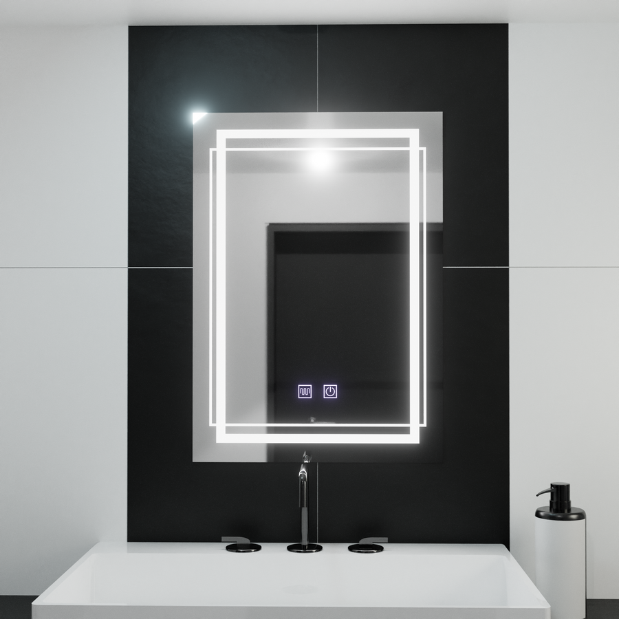 Oglinda LED Rectangulara, 60x80cm,  KOVEN Touch, Sistem Dezaburire,Dimabila