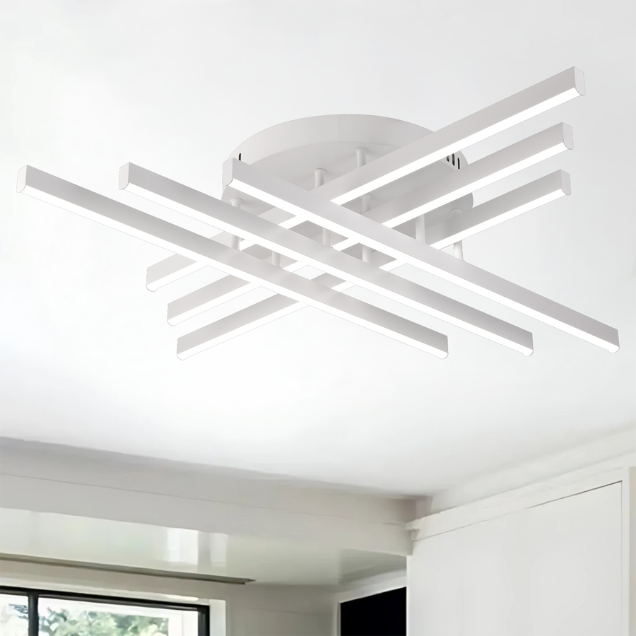 Lustra LED GIO, 81W, Lumina Rece/Clada/Neutra, Alb