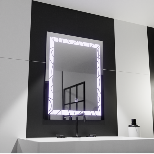 Oglinda LED Rectangulara, 60x80cm, Deco Frame Basic Touch