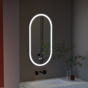 Oglinda LED Ovala, 50x100cm, Velara Touch, Sistem Dezaburire, Dimabila