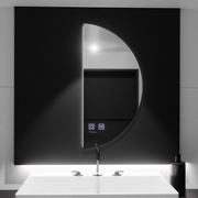 Oglinda LED Semiluna 50x100cm, Arcuat Touch, Sistem Dezaburire, Dimabila