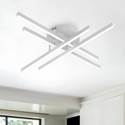 Lustra LED cu Telecomanda GIO, 54W, 4 Elemente, Lumina Rece/Clada/Neutra, Dimabila, Alb