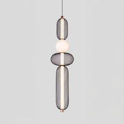 Lustra LED Suspendata LM551/4BK, 24W, Lumina 3000/4000/6000K, Negru, Inaltime Reglabila